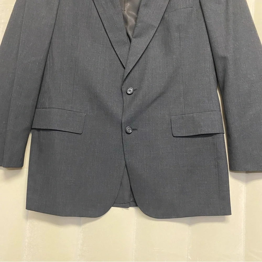 Hart Schaffner Marx Men’s Blazer Jacket Sports Coat Silver Trumpeter 100% Wool